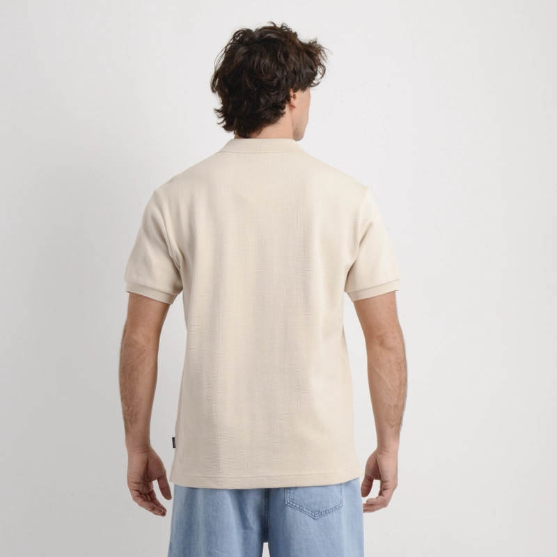 POLERA TEJIDA MANGA CORTA RIVERA II  BEIGE CLARO - 2