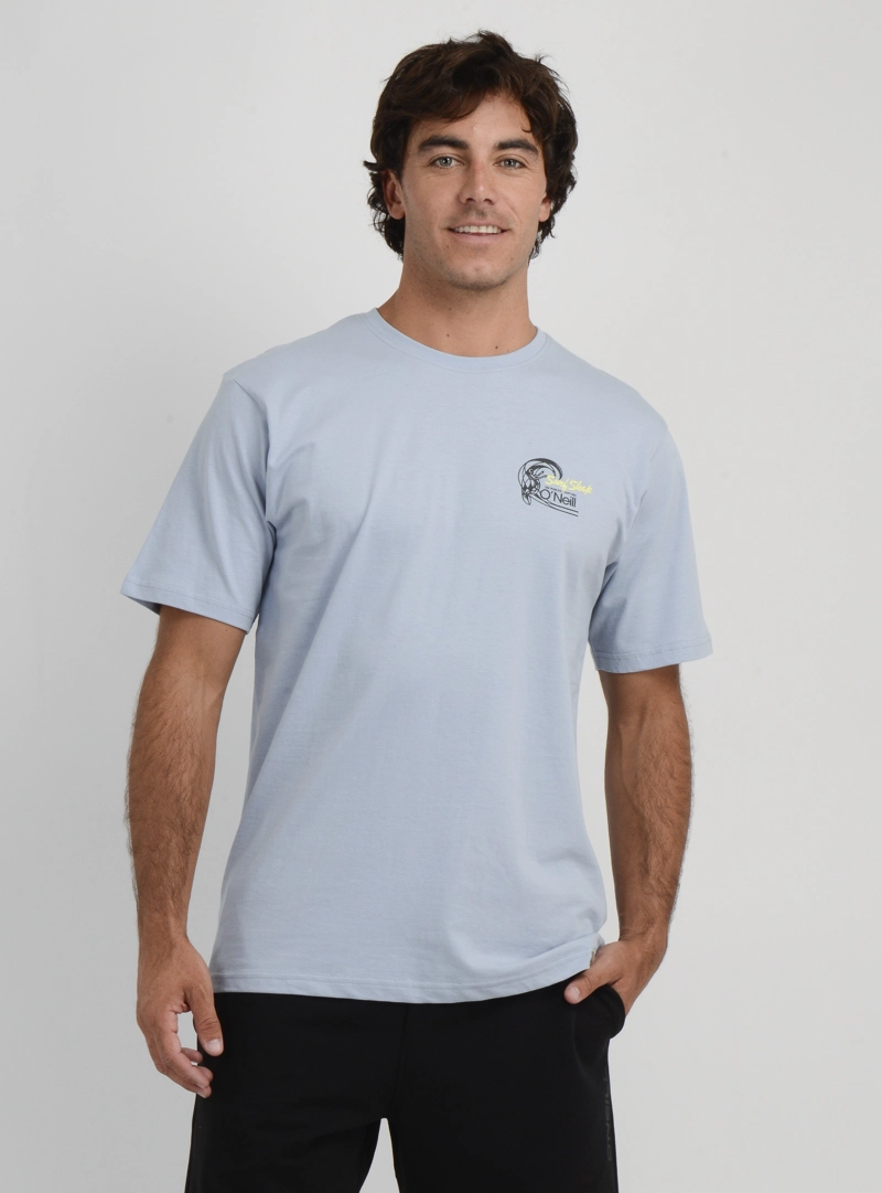 POLERA MANGA CORTA OG 7O'S  AZUL CLARO - 1