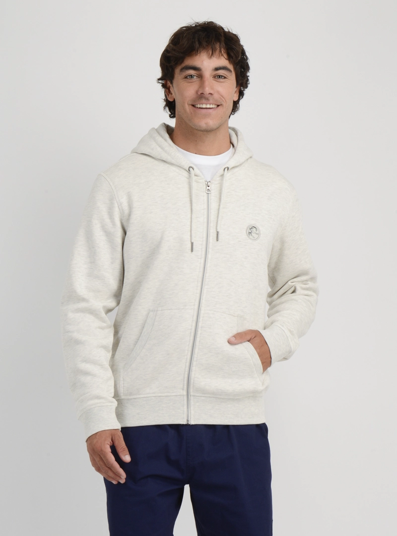 POLERON OG BADGE HOODIE  BEIGE CLARO S