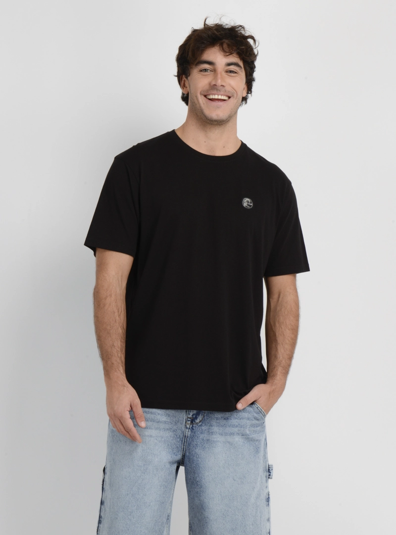 POLERA MANGA CORTA OG BADGE  NEGRO - 1