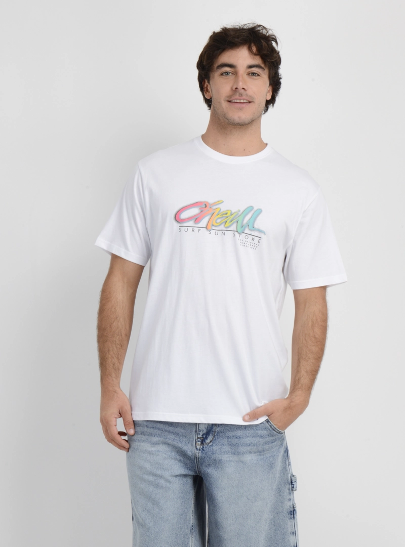 POLERA MANGA CORTA KEYS FL  BLANCO - 1
