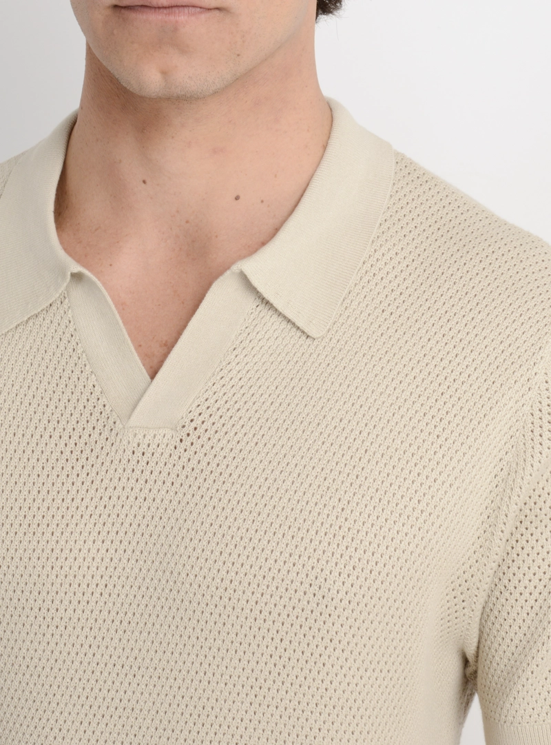 POLERA TEJIDA  MANGA CORTA IRIE BEIGE - 5