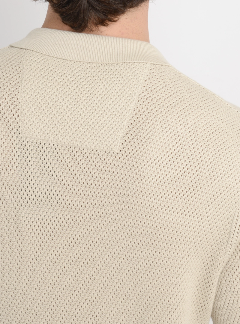 POLERA TEJIDA  MANGA CORTA IRIE BEIGE - 6