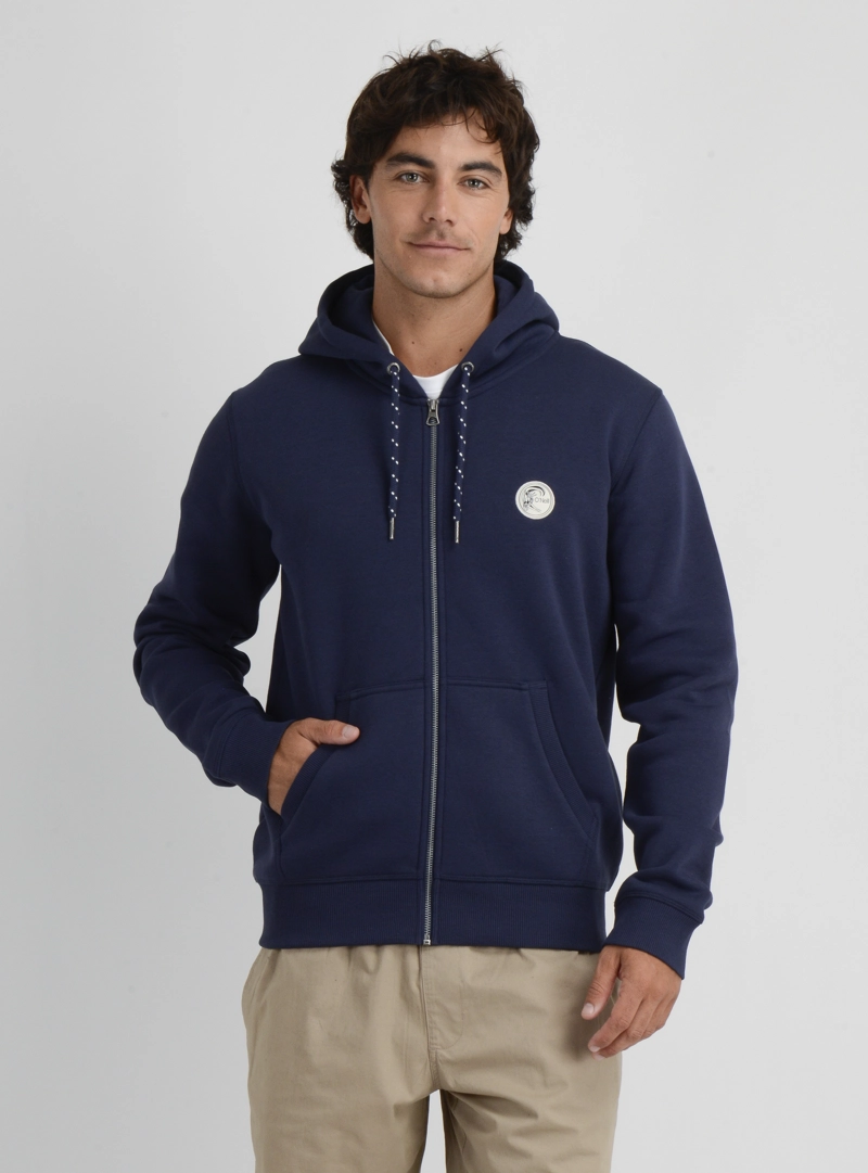 POLERON OG BADGE HOODIE  AZUL OSCURO - 1