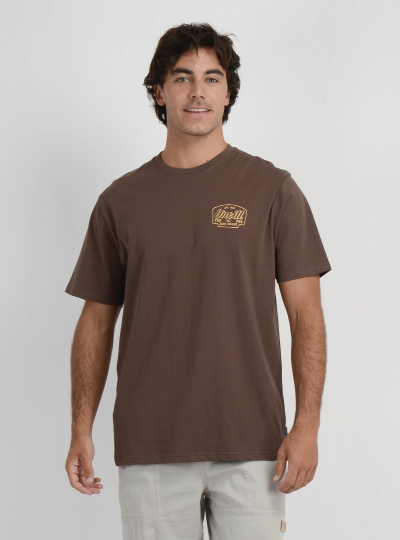 POLERA MANGA CORTA LOCK SMITH  CAFE  OSCURO - 1
