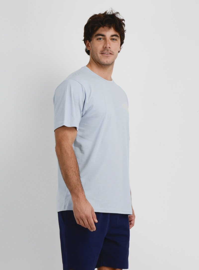 POLERA MANGA CORTA BOX BOARD  AZUL CLARO - 4