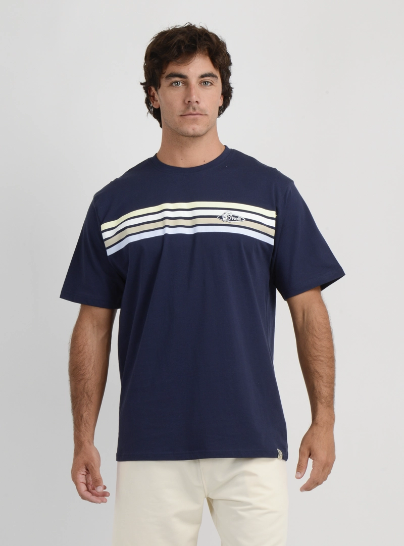 POLERA MANGA CORTA OG STRIPE  AZUL OSCURO - 1