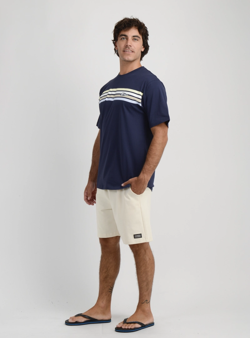 POLERA MANGA CORTA OG STRIPE  AZUL OSCURO - 3