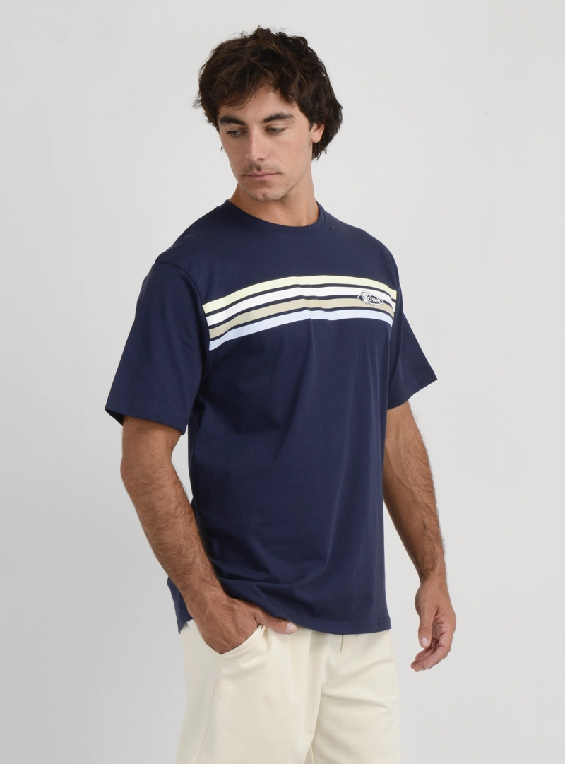 POLERA MANGA CORTA OG STRIPE  AZUL OSCURO - 4