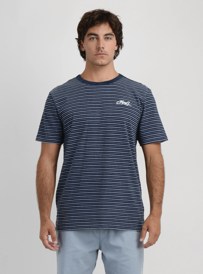 POLERA MANGA CORTA BROCKTON II AZUL OSCURO - 1