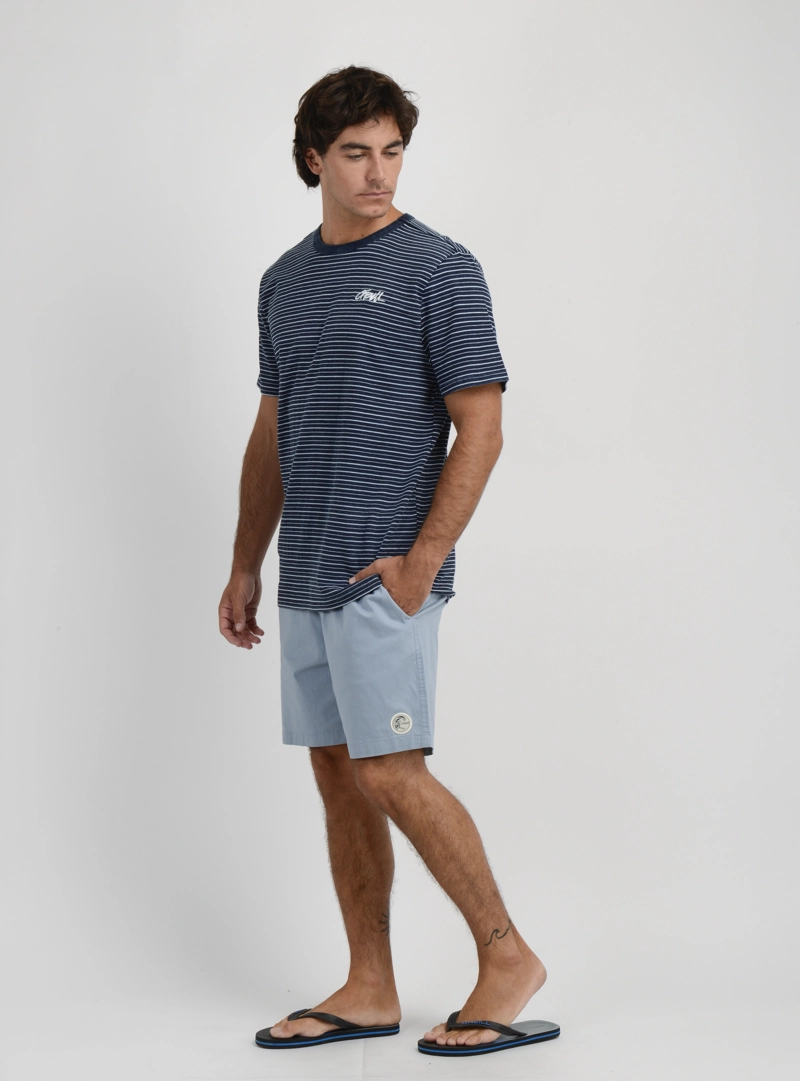 POLERA MANGA CORTA BROCKTON II AZUL OSCURO - 3