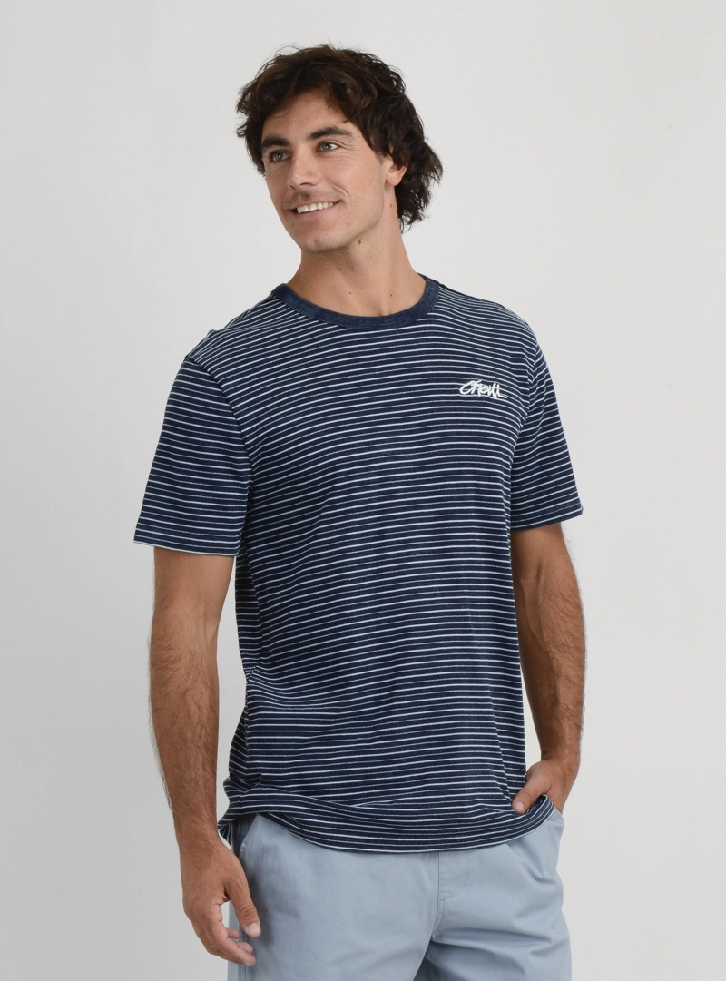 POLERA MANGA CORTA BROCKTON II AZUL OSCURO - 4