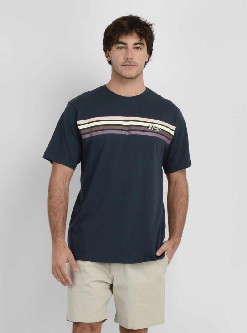 POLERA MANGA CORTA OG STRIPE  VERDE OSCURO - 1