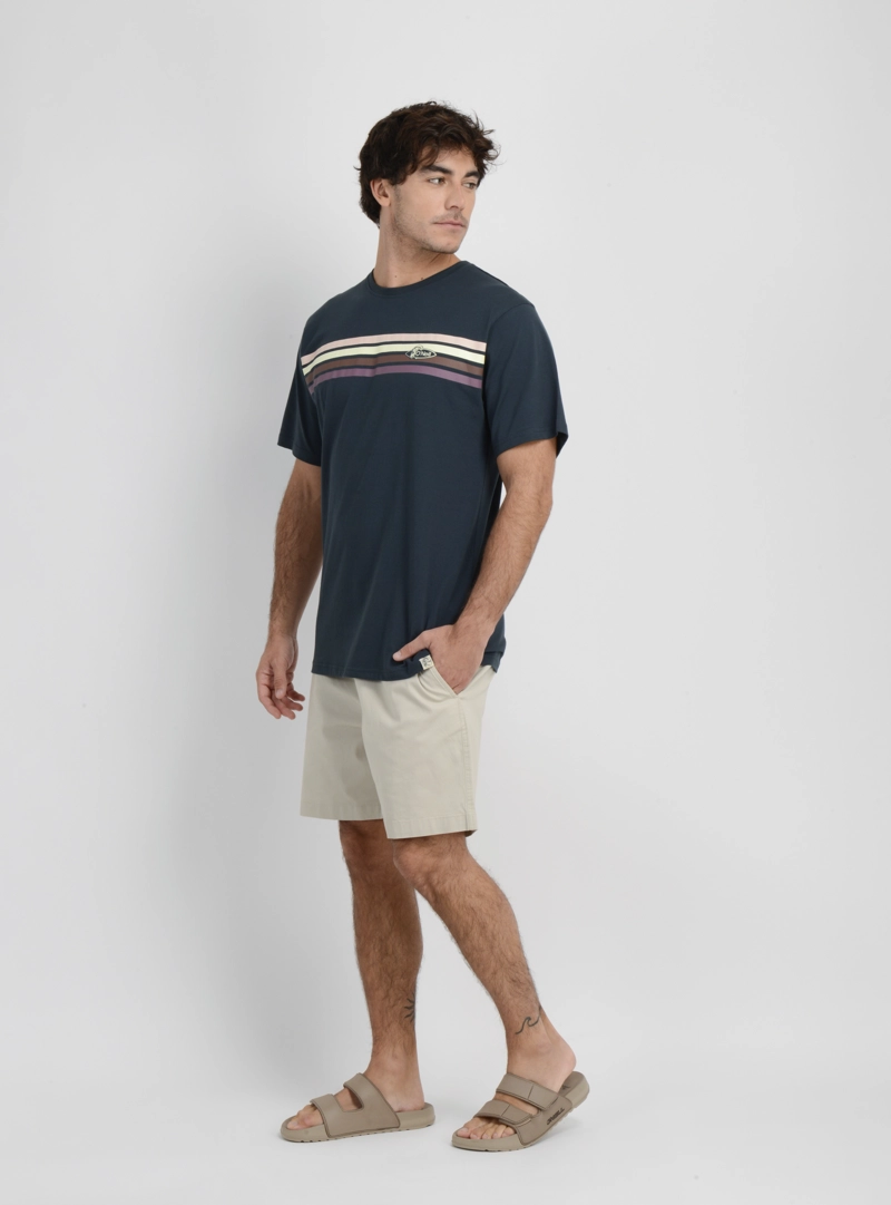 POLERA MANGA CORTA OG STRIPE  VERDE OSCURO - 3