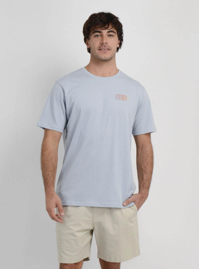 POLERA MANGA CORTA TRIPLE STACK  AZUL CLARO - 1