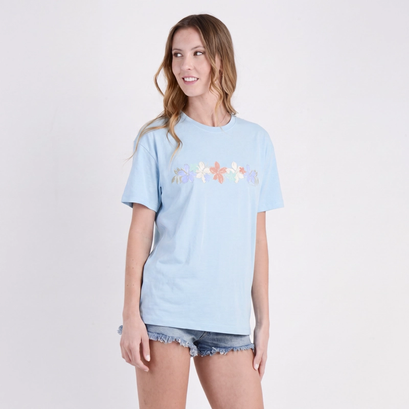 POLERA MANGA CORTA ROSALIE  AZUL CLARO - 4