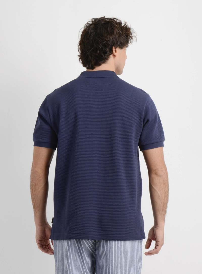 POLERA TEJIDA MANGA CORTA RIVERA II AZUL OSCURO - 2