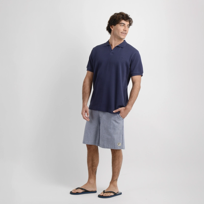 POLERA TEJIDA MANGA CORTA RIVERA II AZUL OSCURO - 3