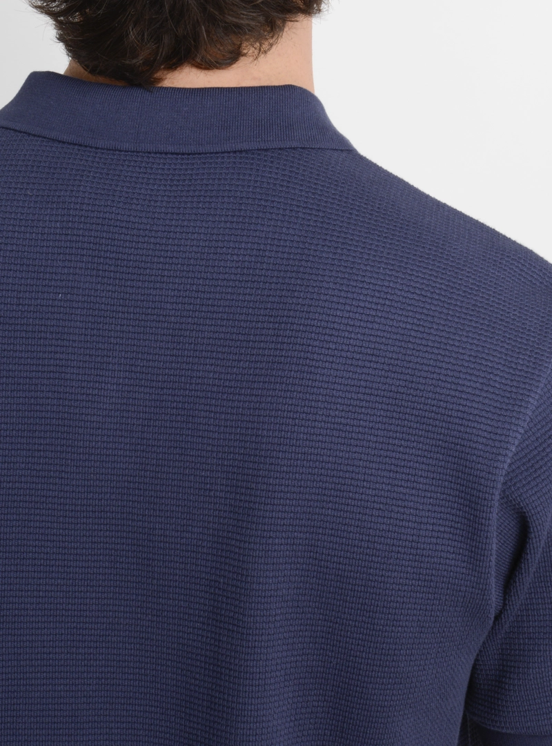 POLERA TEJIDA MANGA CORTA RIVERA II AZUL OSCURO - 6