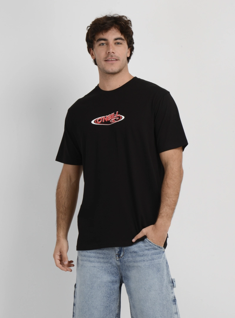 POLERA MANGA CORTA BOARD 90'S NEGRO - 1