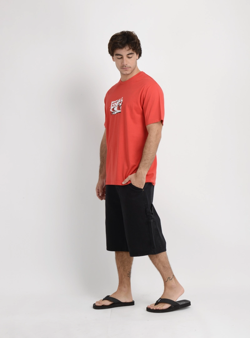 POLERA MANGA CORTA ESSENTIAL 90'S  ROJO - 3