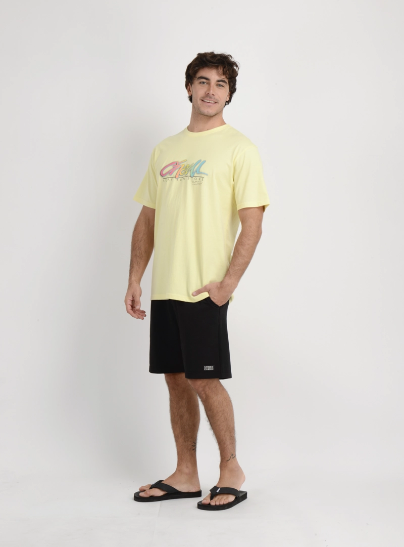 POLERA MANGA CORTA KEYS FL  AMARILLO CLARO - 3