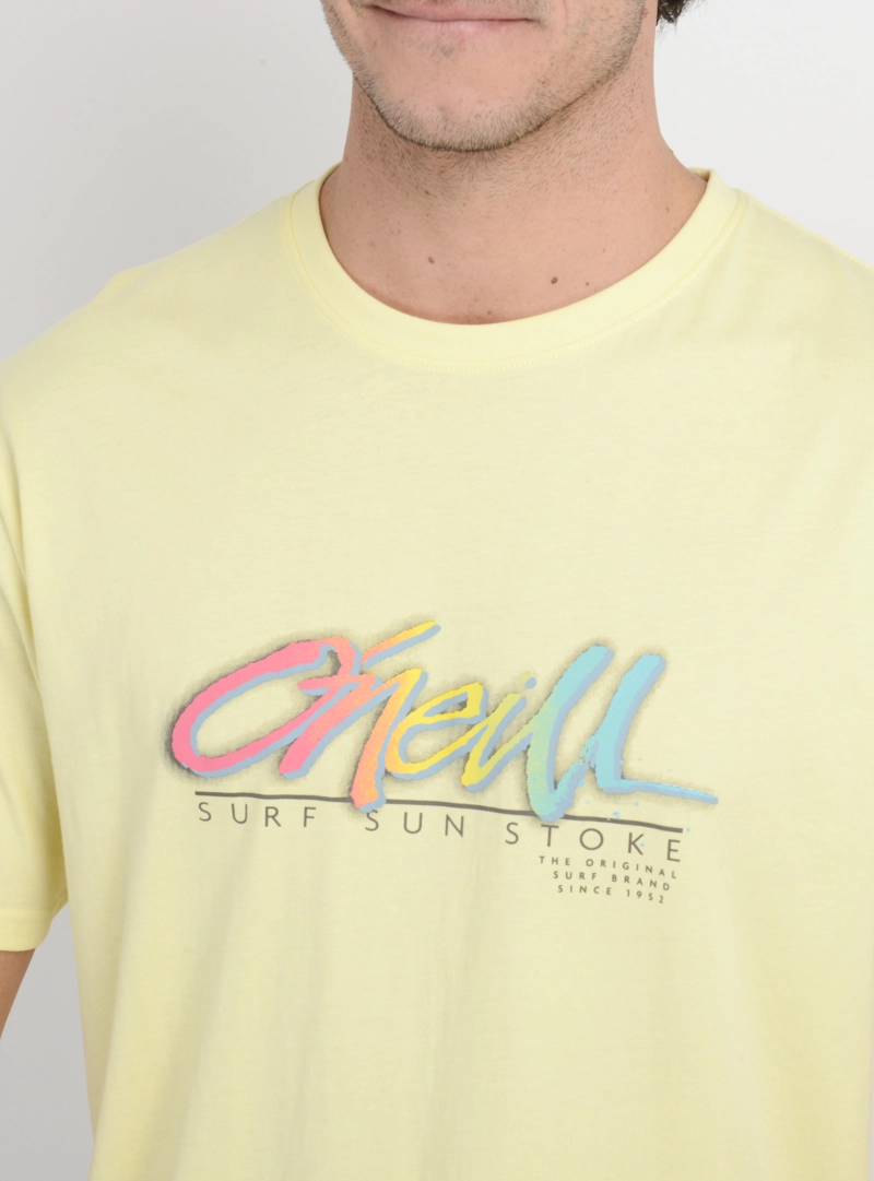 POLERA MANGA CORTA KEYS FL  AMARILLO CLARO - 5