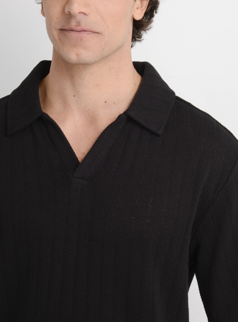POLERA TEJIDA MANGA CORTA BODHI II NEGRO - 5