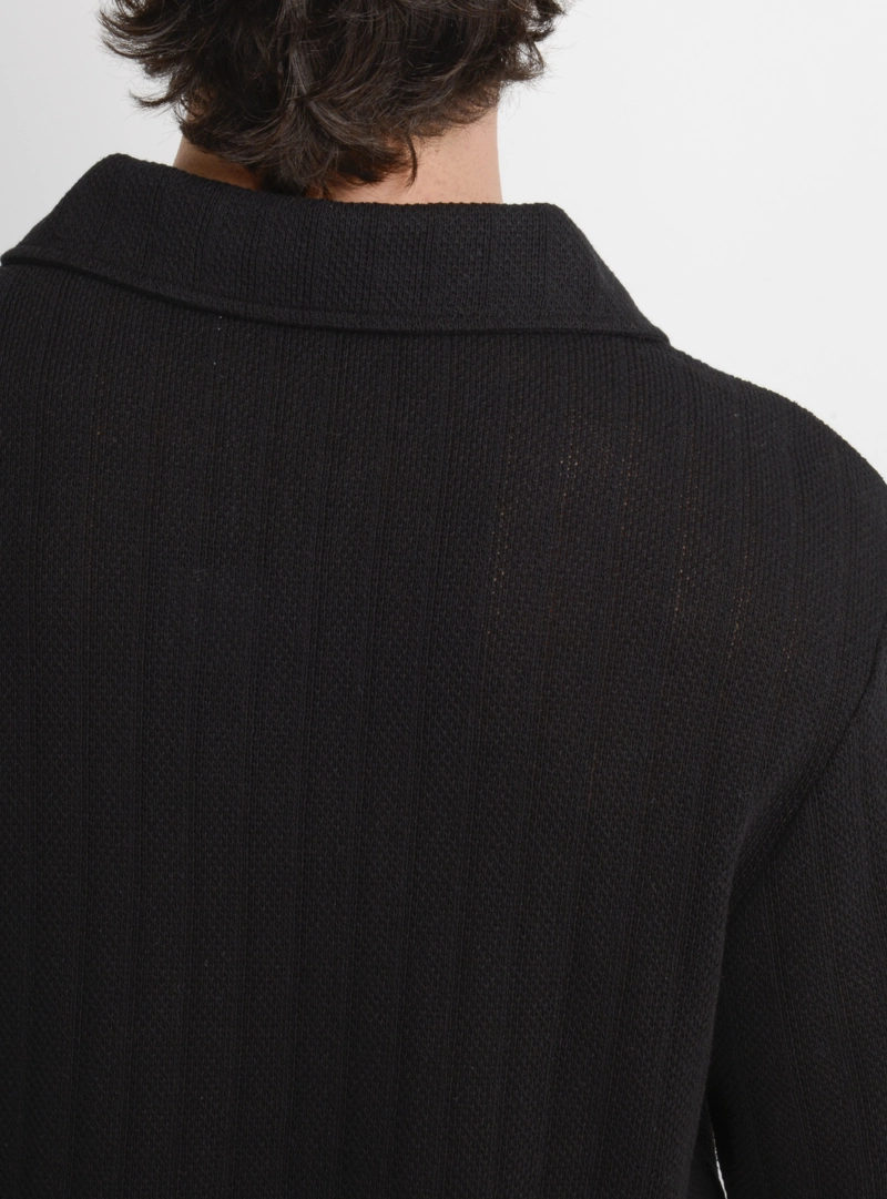 POLERA TEJIDA MANGA CORTA BODHI II NEGRO - 6