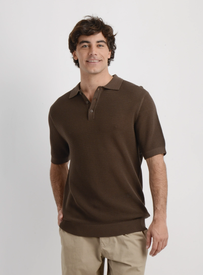 POLERA MANGA CORTA PRARIE CAFE OSCURO - 1