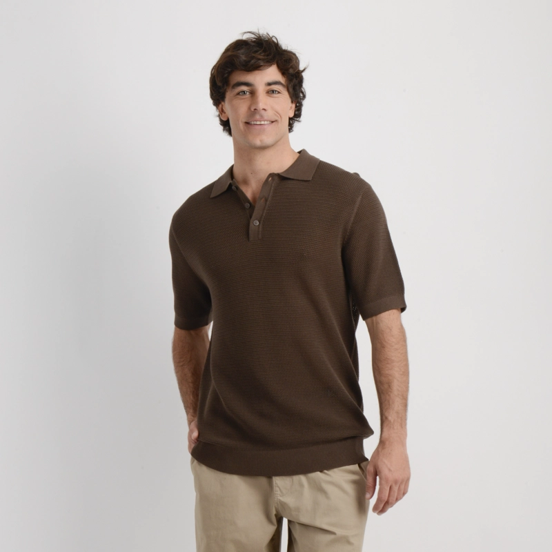 POLERA MANGA CORTA PRARIE CAFE OSCURO - 1