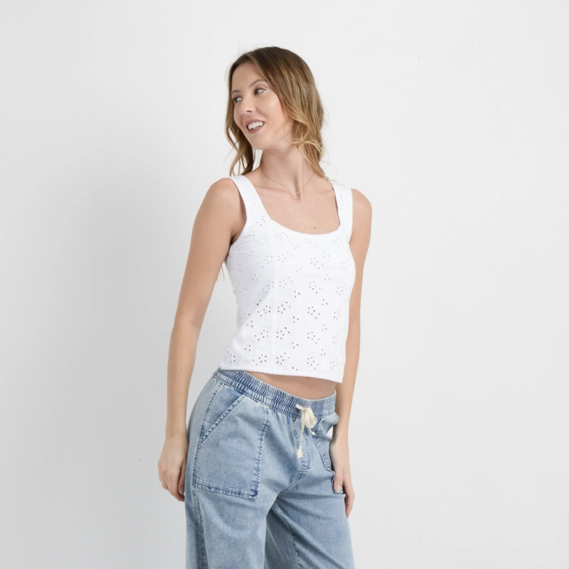 POLERA SIN MANGAS DELLIA BLANCO - 4