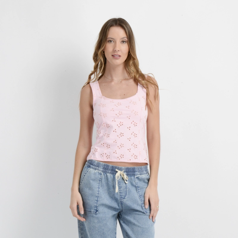 POLERA SIN MANGAS DELLIA ROSADO CLARO - 1