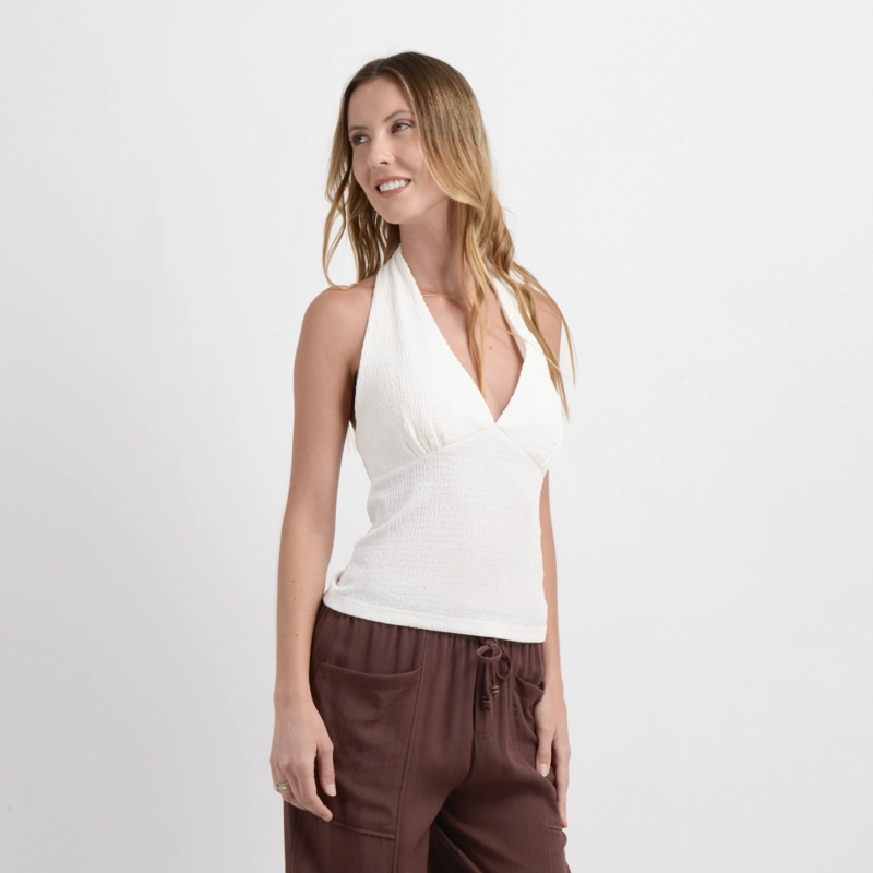 POLERA SIN MANGAS KIMMIE BEIGE CLARO - 4