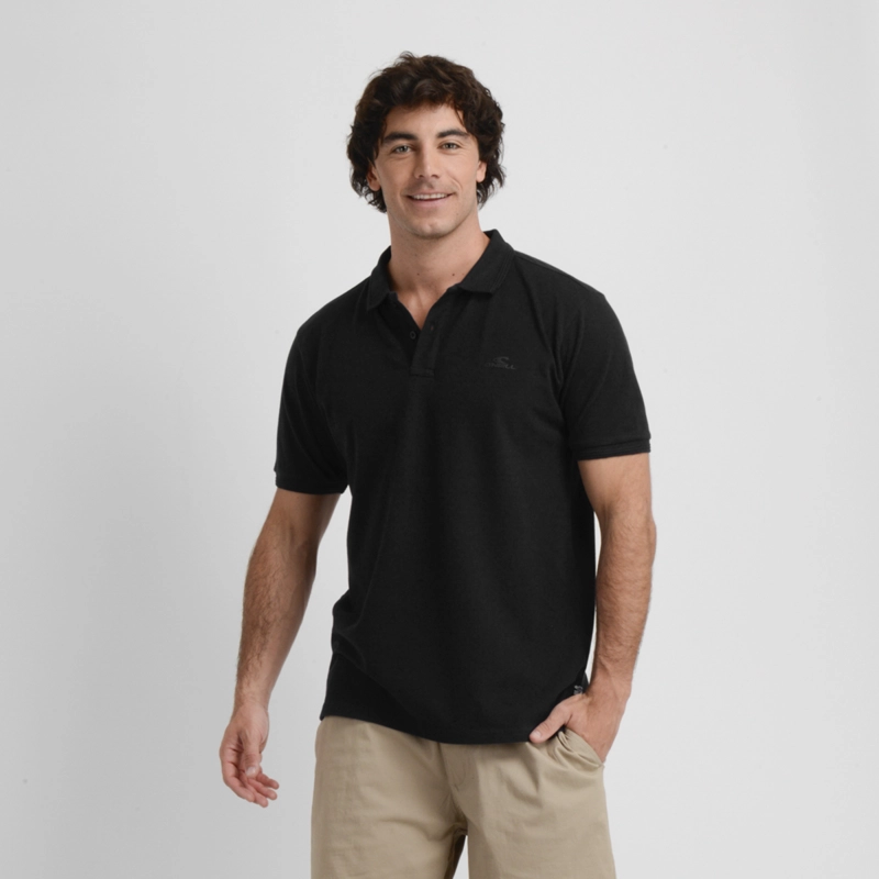 POLERA PIQUE MANGA CORTA DIVER  NEGRO - 1