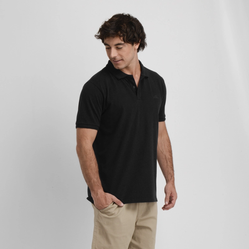 POLERA PIQUE MANGA CORTA DIVER  NEGRO - 4