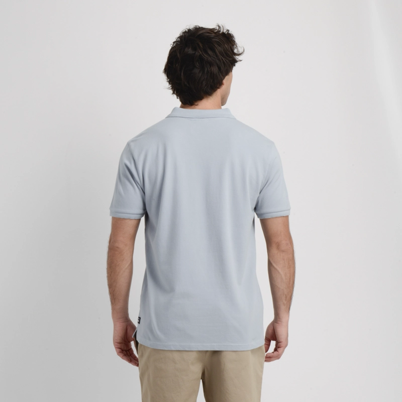 POLERA PIQUE MANGA CORTA DIVER  AZUL CLARO - 2