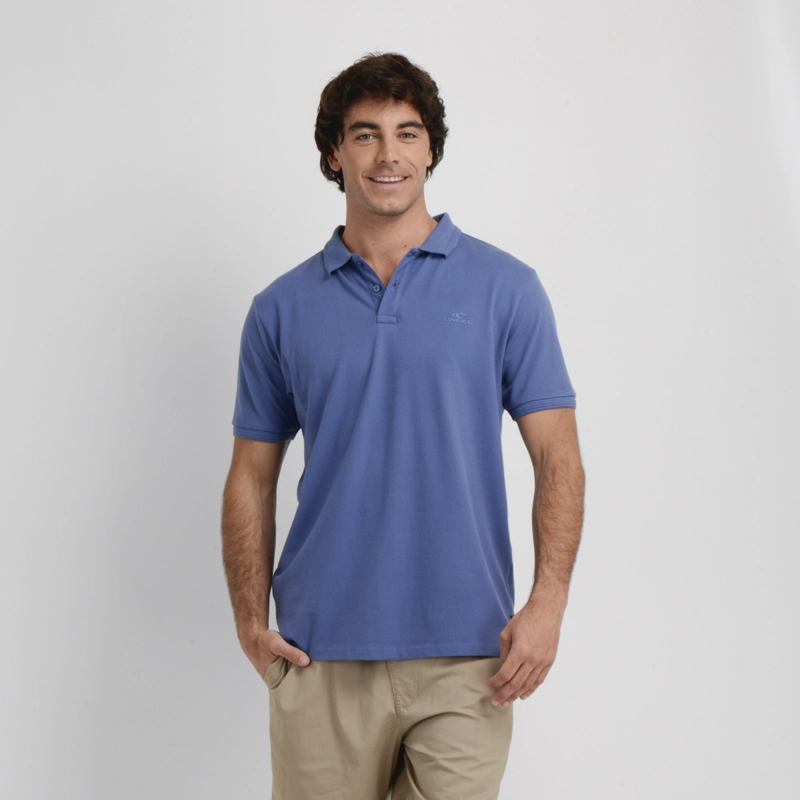 POLERA PIQUE MANGA CORTA DIVER  AZUL - 1