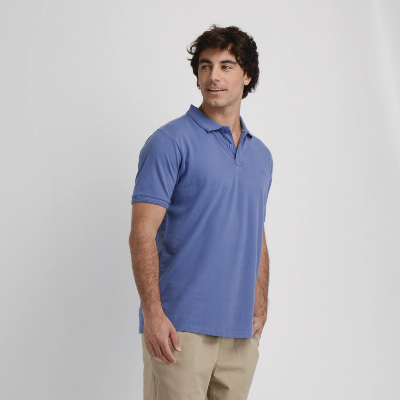 POLERA PIQUE MANGA CORTA DIVER  AZUL - 4