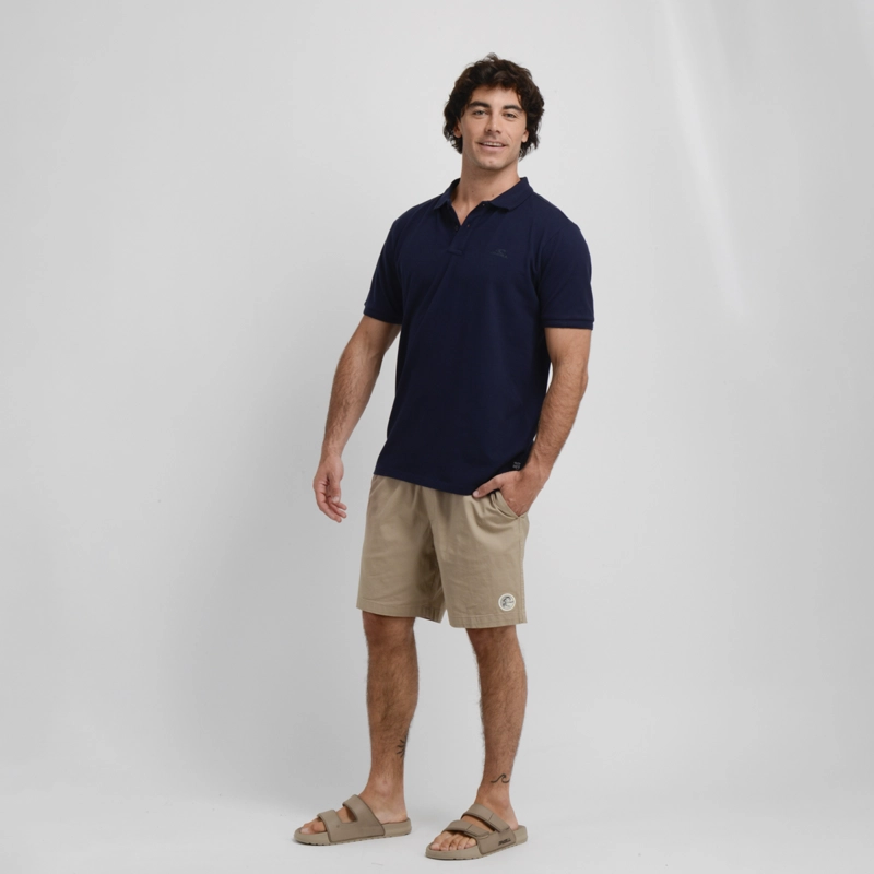 POLERA PIQUE MANGA CORTA DIVER  AZUL OSCURO - 3