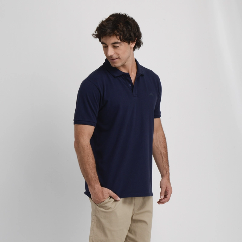 POLERA PIQUE MANGA CORTA DIVER  AZUL OSCURO - 4