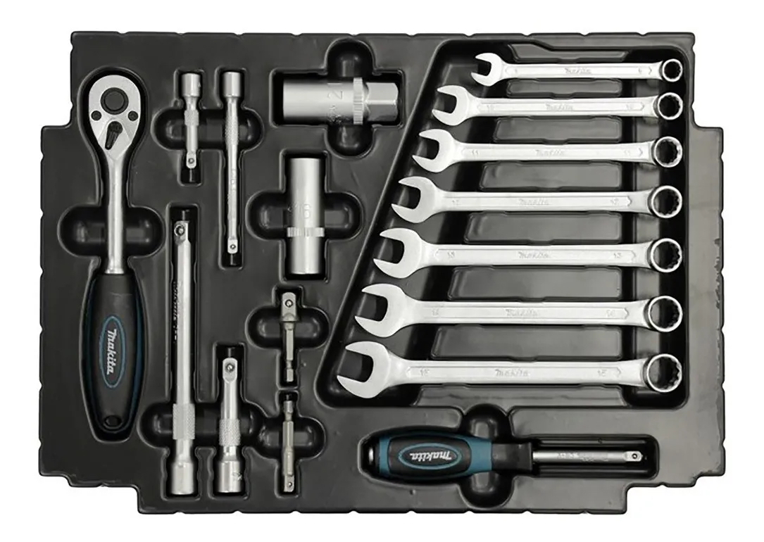 Set Di Attrezzi Makita E-08713 Da 120 Pezzi Con Custodia Makpac - Ideale Per Fai Da Te E Meccanici