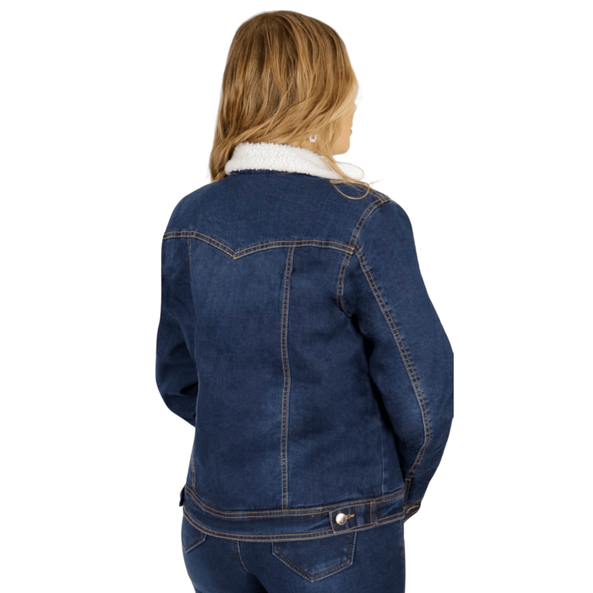 CHAQUETA MEZCLILLA AZUL CHIPORRO MUJER - 2