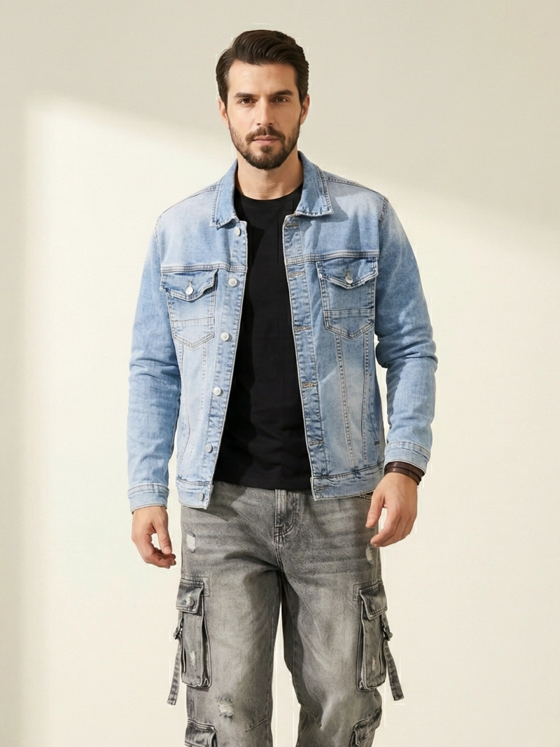 CHAQUETA JEANS MEZCLILLA HOMBRE - 1