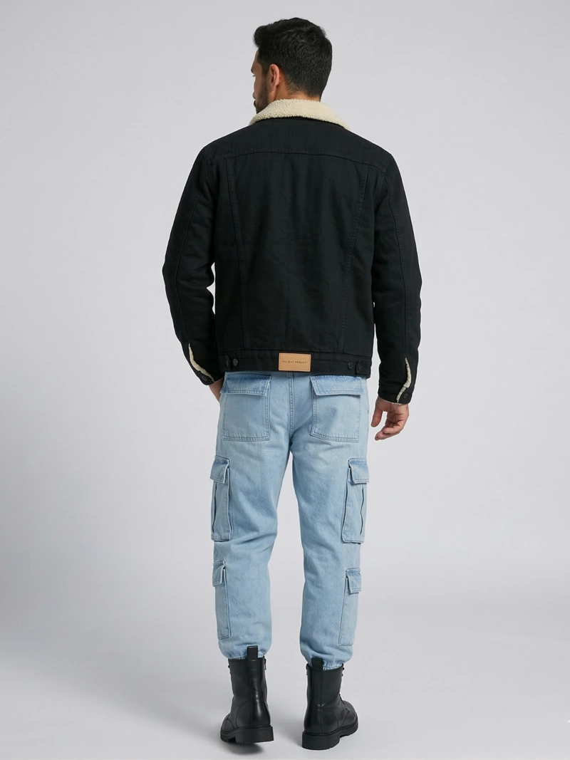 CHAQUETA MEZCLILLA CHIPORRO NORUEGANS MAN HOMBRE EN COLOR NEGRO - 3