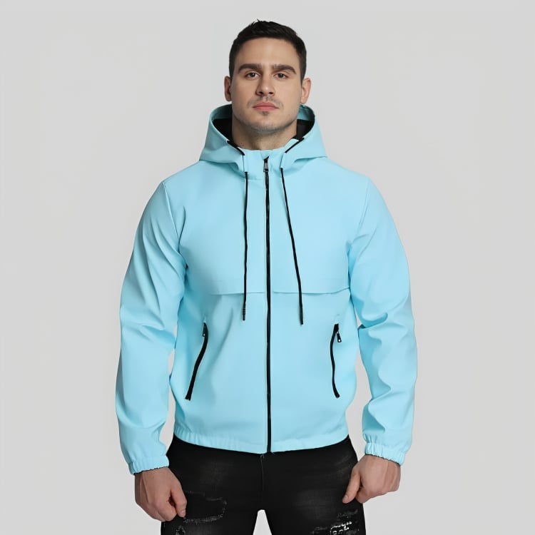 CHAQUETA CORTAVIENTOS ECOCUERO HOMBRE - 1