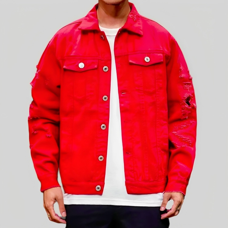 CHAQUETA MEZCLILLA DESTROYED COLORS HOMBRE - 1