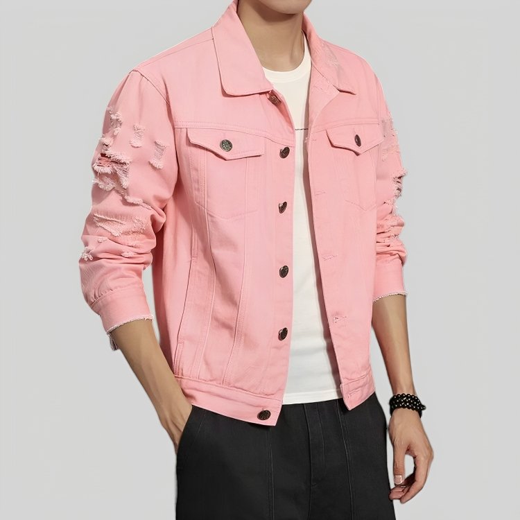 CHAQUETA MEZCLILLA DESTROYED COLORS HOMBRE - 1