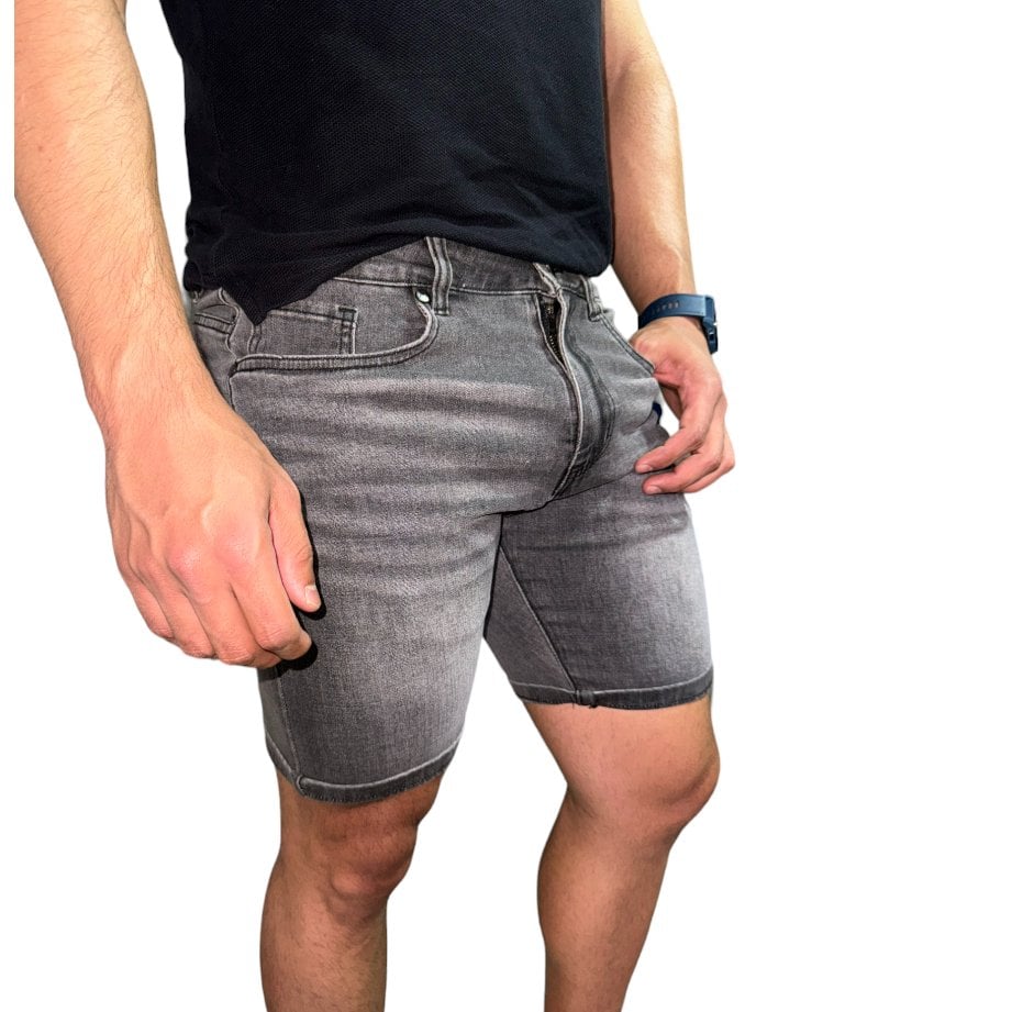 SHORT JEANS ALGODÓN HOMBRE BOSSY GRIS FOCALIZADO - 2