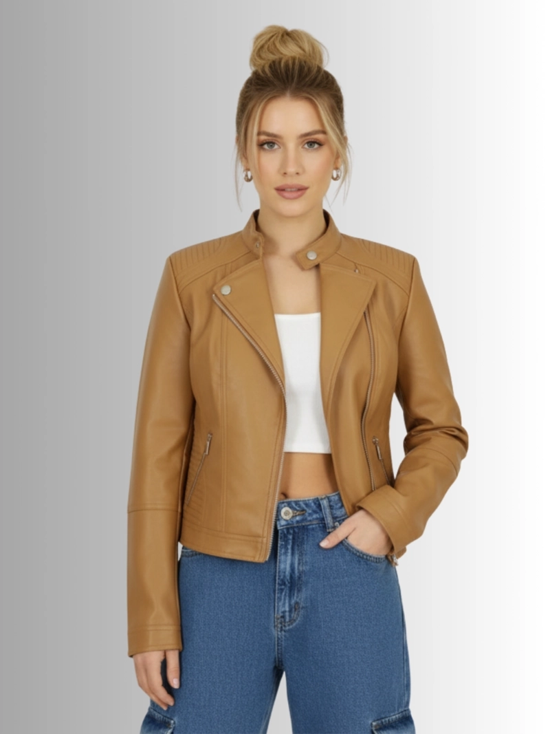 CHAQUETA ECOCUERO MUJER OLIMPUS - 1